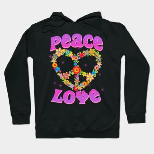 PEACE SIGN LOVE 60s 70s Tie Dye Hippie Halloween Costume Hoodie